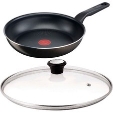Image of Tefal 26cm XL Intense Frying Pan with Glass Lid Non Stick Titanium Dishwasher