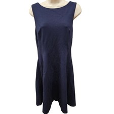 Nwt eliza J. Navy sleevless flirty casual modest midi dress cocktail wedding 12