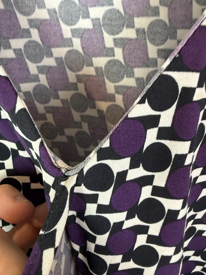 Vestido TravelSmith para mujer grande estampado geométrico bolsillo envolvente hecho en EE. UU. Foto 4 de 4