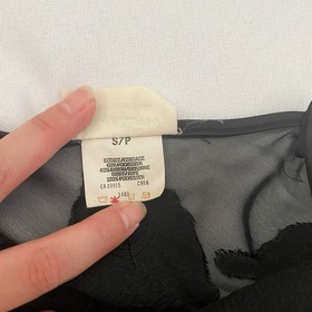 Vintage Boho Retro Brettons Bodysuit Lingerie Feathers S Dainty Slinky Chiffon