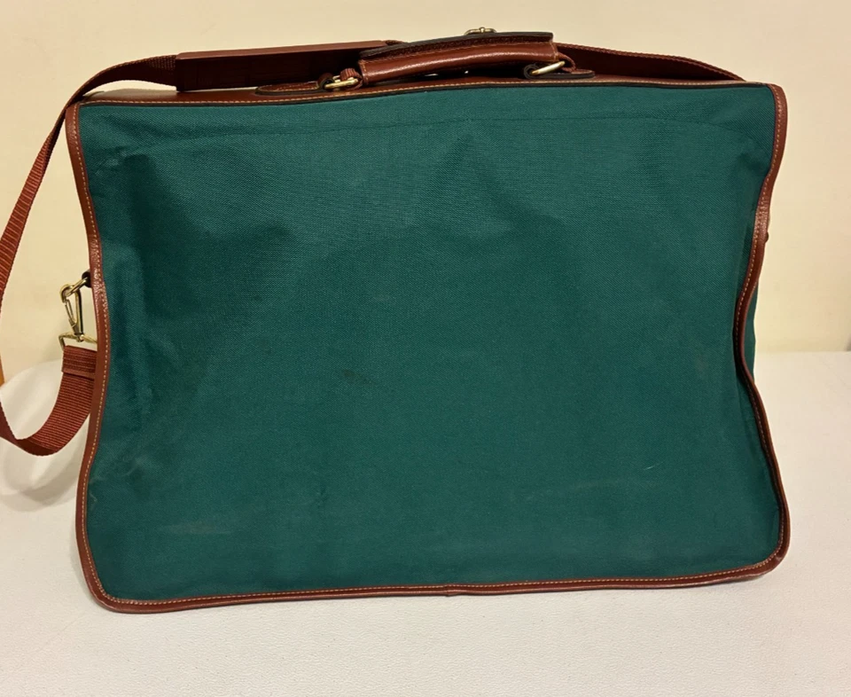 Polo Ralph Lauren Travel Bag Duffel Carry-On Suitcase Green Luggage Vintage NEW - Image 3 of 4