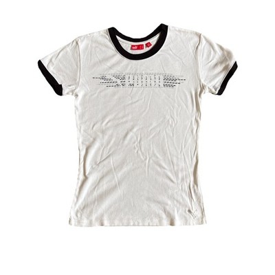 Women's Puma T Shirt White Medium Short Sleeve Casual Old School Never Worn