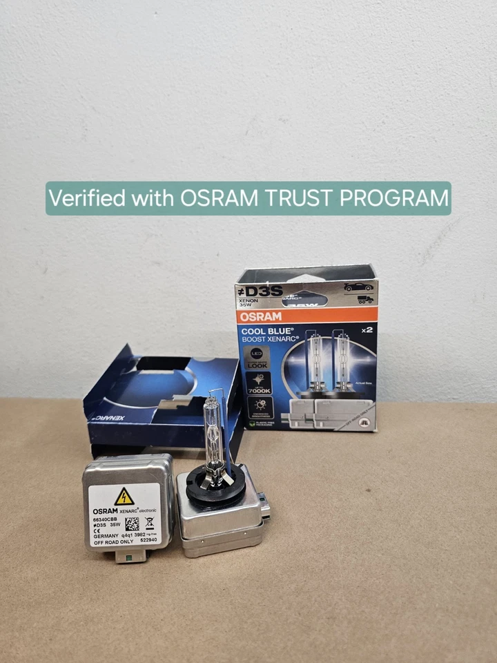 Osram Cool Blue Boost D3S HID Xenon Headlight Bulbs 66340CBB 7000K - Pack of 2 - Image 4 of 4