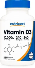 Nutricost Vitamin D3 10,000iu - 240 SFG