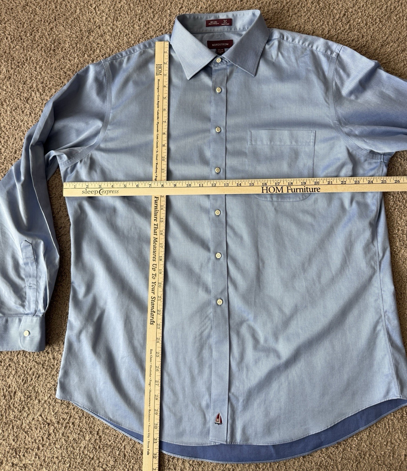 Nordstrom Smartcare Men Large Solid Steele Blue L… - image 2