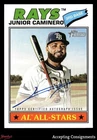 2026 Topps Heritage Real One Autographs Junior Caminero AUTO RAYS
