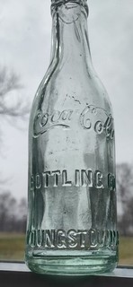 Coca Cola BOTTLING CO YOUNGSTOWN Straight Side Soda Bottle OH Antique Ohio Coke