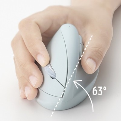 Nakabayashi Digio2 Mini Ergonomic Wireless Mouse 5-Button Silent Mint