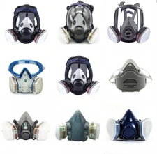 Full/Half Face Gas Mask Respirator Set For Painting Spraying Safety Facepiece US