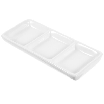 Inch 3-Compartment Appetizer Serving Tray Rectangular Divided