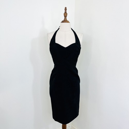 Zac Posen Fitted Dress Black Silk Blend 