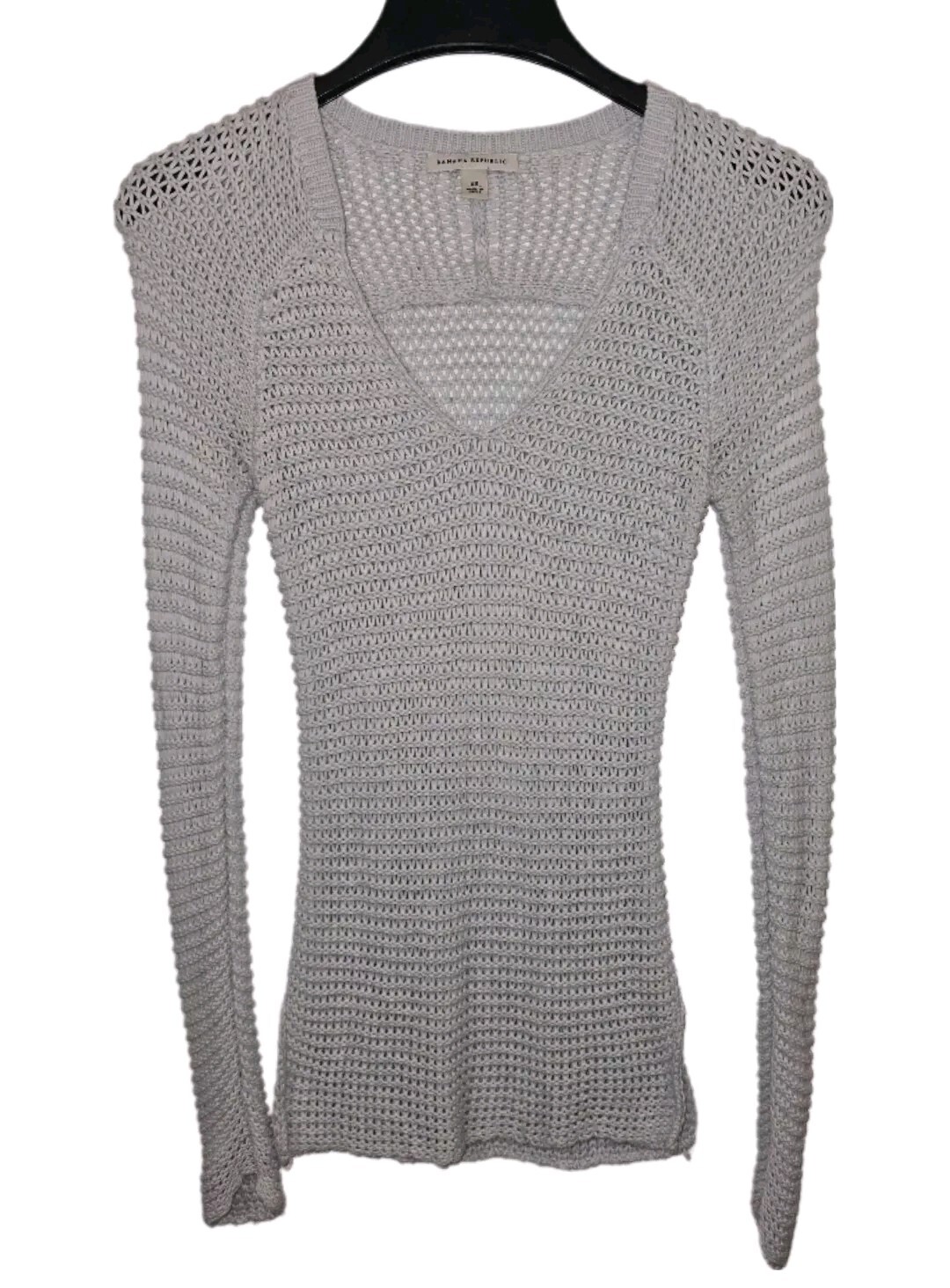 Banana Republic Womens XS Open Knit Long Sleeve Cardigan Pullover