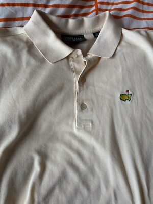 The Masters Tech Performance Golf Polo Shirt Mens M Medium Yellow