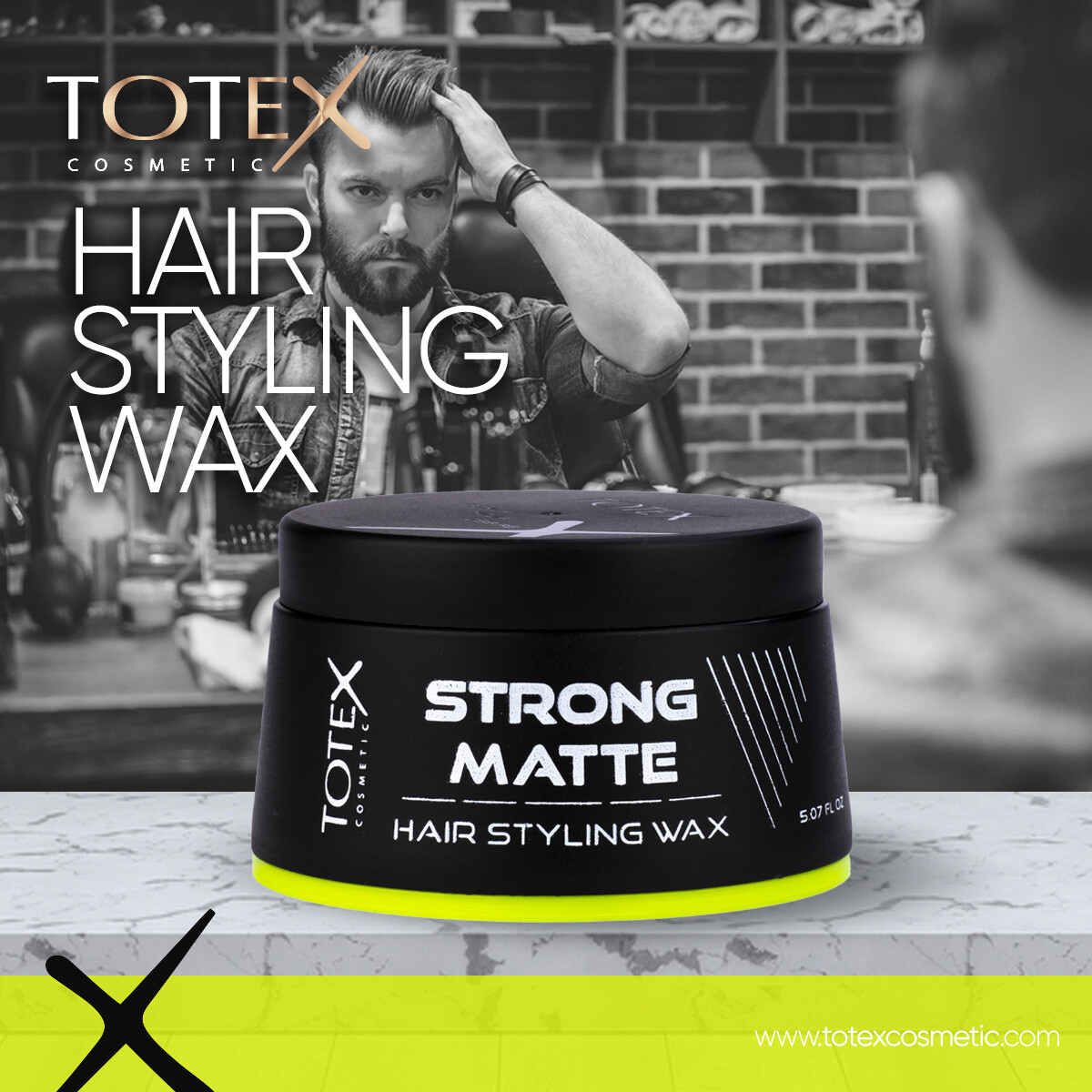 TOTEX HAIR STYLING WAX STRONG MATTE FORMULA 150ML MEN & WOMAN (3 PCS