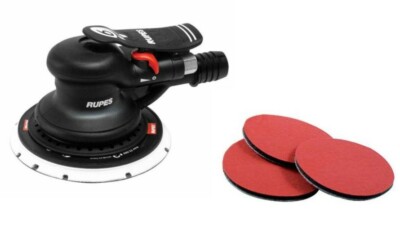 RUPES Skorpio III Pneumatic Random Orbital Palm Sander - 6mm Combo Kit