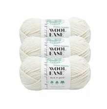 3 Pack Lion Brand Yarn Wool-Ease Thick  Quick Super Bulky Yarn Fisherman 640-99