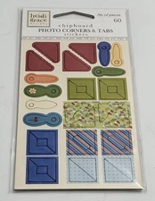Heidi Grace Design Chipboard Photo Corners & Tabs Stickers Photo Décor 60pcs-New