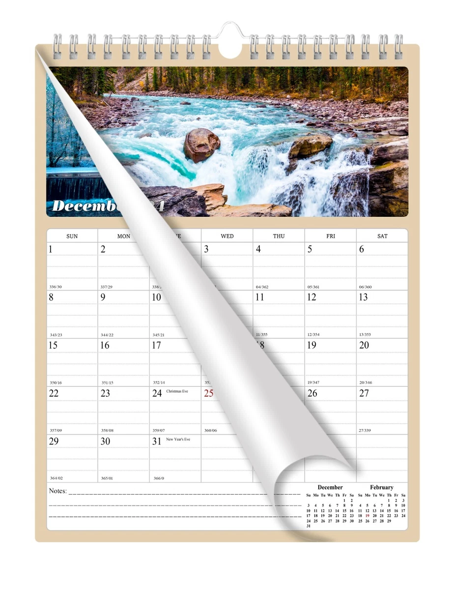 2024 Wall Calendar Spiral-bound Twin (The Great Outdoors) 11" x 17" | eBay