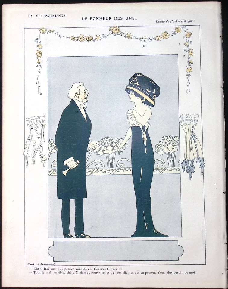 La Vie Parisienne Magazine 27 Mars 1909 Morin April Flirt Art Nouveau - Image 4 of 4