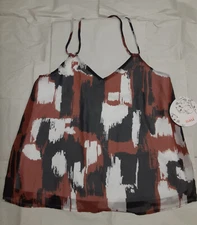 Naif Women's Cross Back Sleeveless Lined Colorful Camisole Casual Top Size M