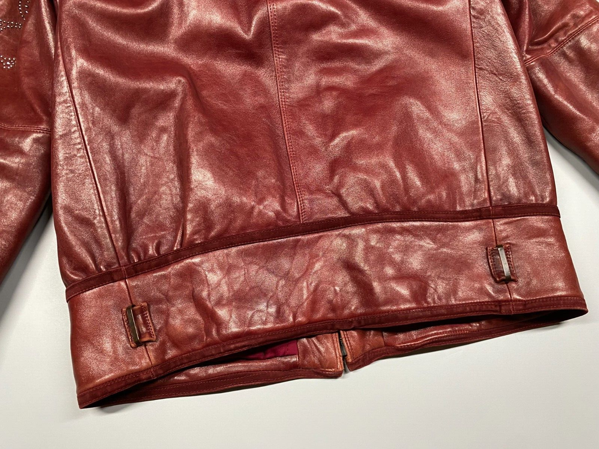 Vintage RARE 80's Gianni Versace Burgundy Studded Jacket Vintage RARE 80's Gianni Versace Burgundy Studded Jacket