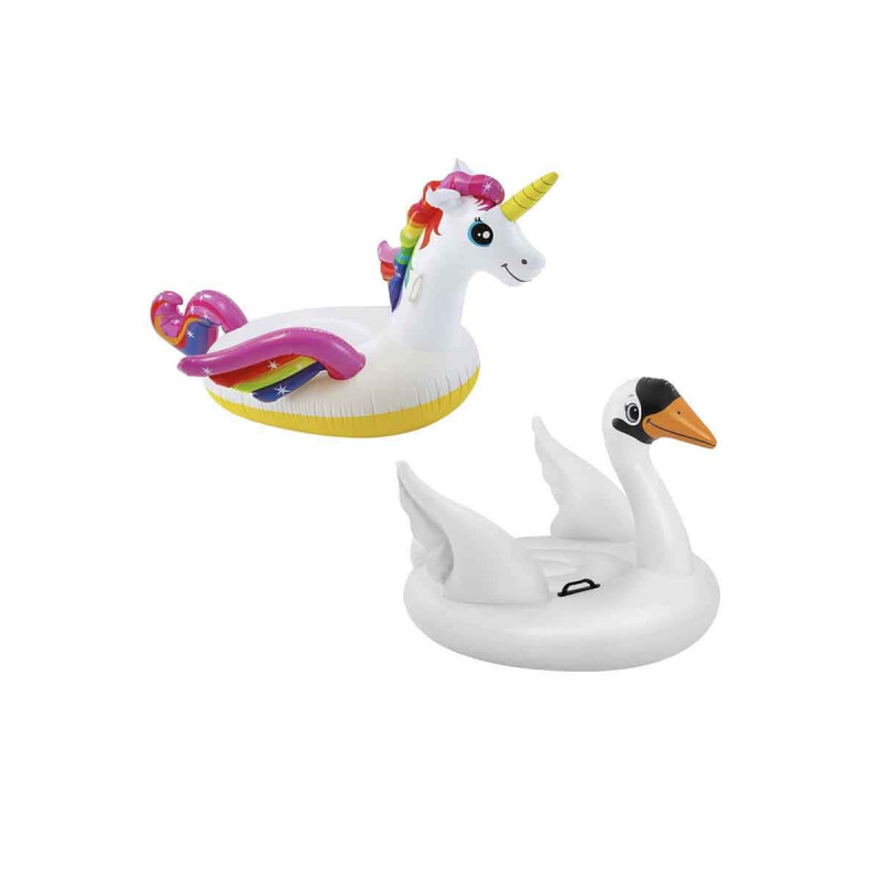 Paquete Inflable De Unicornio - 201X140X97 Cm - Paquete Inflable De Cisne - 130