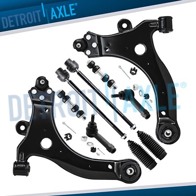10pc Front Lower Control Arm Tie Rod Suspension Kit for Chevy Impala Monte Carlo