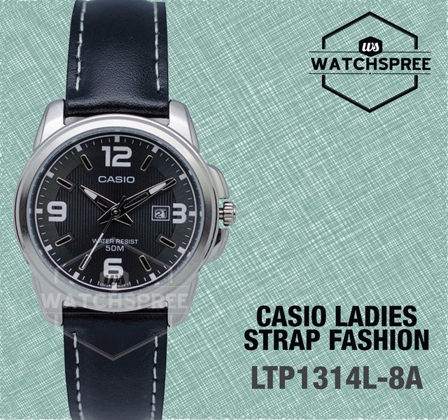 Casio Standard Quartz Wr50m Leather Strap Ladies Watch Ltp-1314l-8a  Ltp1314l for sale online | eBay