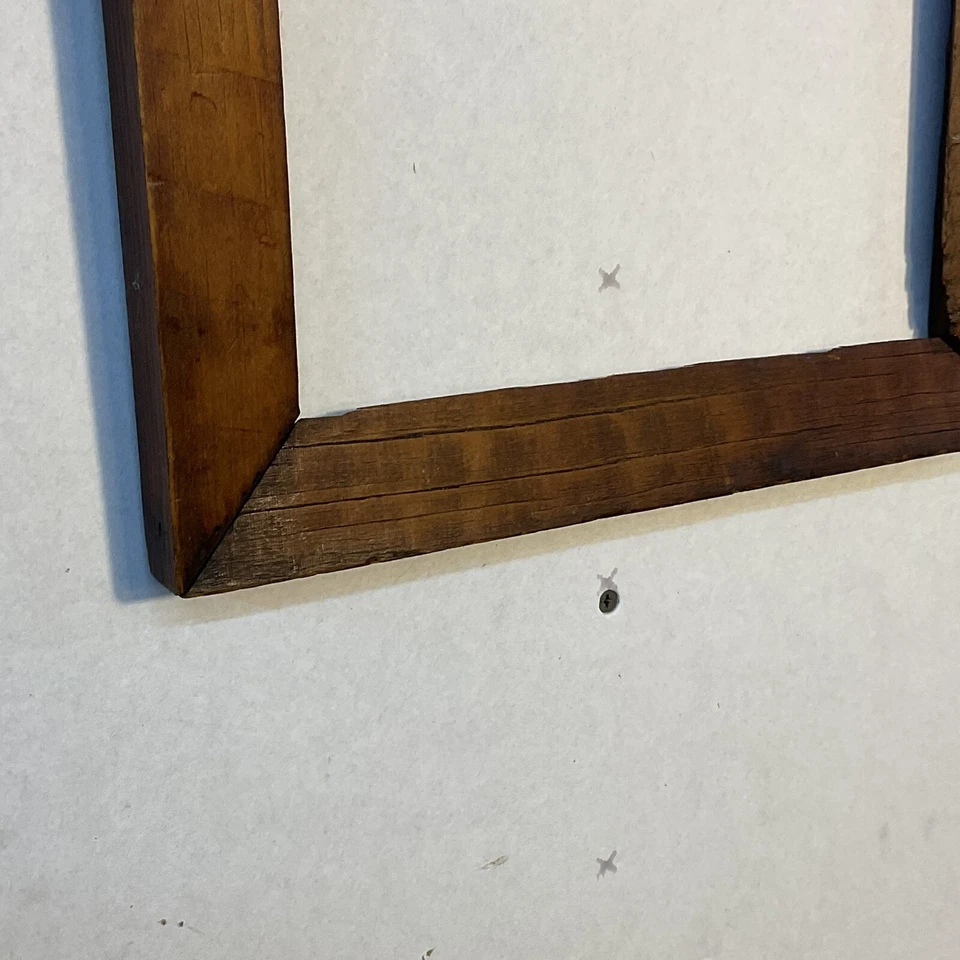 Antiguo marco de pino de campo primitivo de la década de 1830 retrato folk sampler Fraktur  Foto 3 de 4