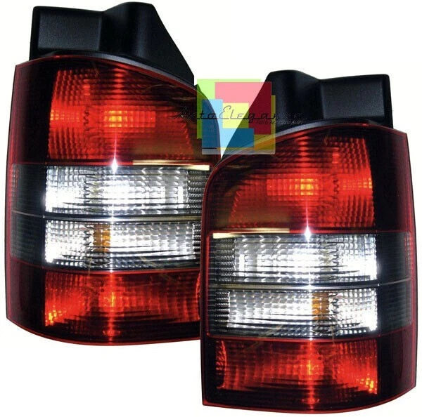 VW TRANSPORTER BUS T5 2003-2009 FARI POSTERIORI ROSSO FUME' - Immagine 2 di 4