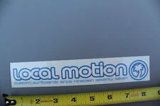 Local Motion Surfboards Hawaii OG Clear Blue White V66B Vintage Surfing STICKER