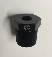 Y201 3/8 NPT TO 1/2 NPT Aluminum NPT Pipe Reducer BLACK