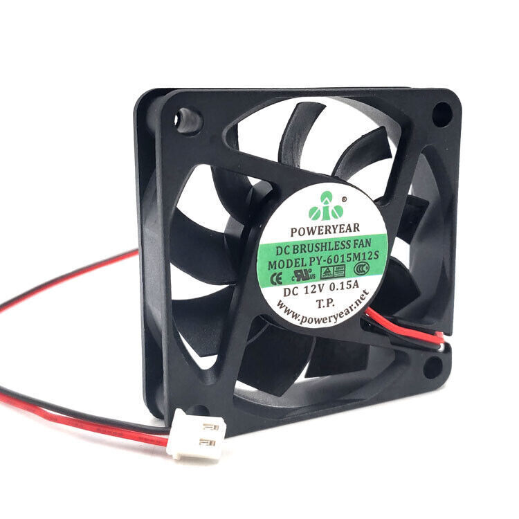 1pc  2-wire chassis cooling fan PY-6015M12S 12V 0.15A 6015 6CM