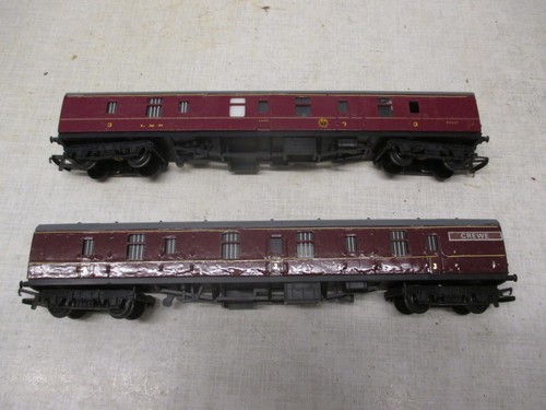 Hornby Spur O R4204 BR weinrot Paketwagen voll gebremst Reisebus 80532, x2 zum restaurieren | Condition: Used