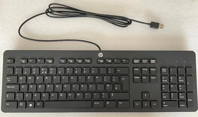 Für HP Business Slim 803181-031 USB Kabelgebunden Tastatur Schwarz UK Englisch KU-1469 NEU