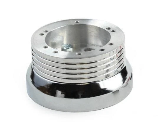 Polished 5 6 Hole Steering Wheel Hub Adapter Ford Mustang Galaxie 1965-1969 - Image 2 of 3