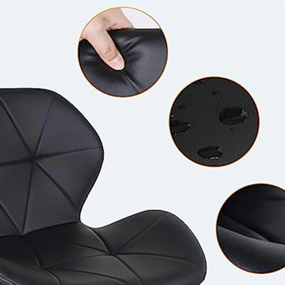 Modern Office Chair Computer PC Desk Adjustable PU Leather Swivel Chair Home UK - Image 4 of 4