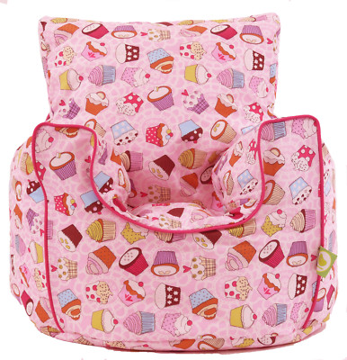 Baumwolle Cupcake Sitzsack Sessel mit Bohnen Kleinkindgröße von Bean Lazy