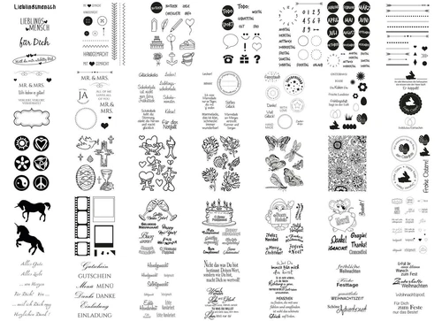 efco silicone stamp clear stamps - Choice of 3
