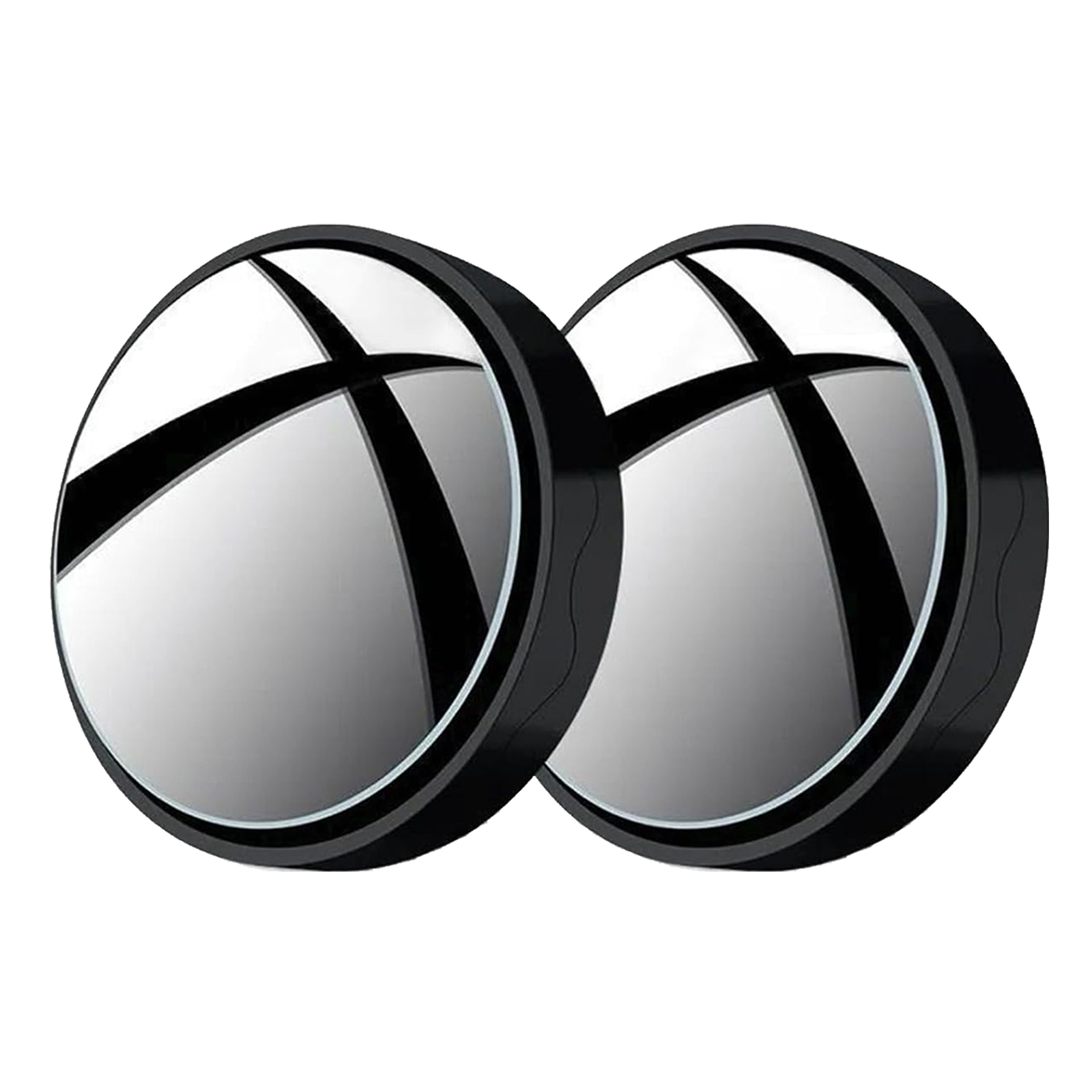 1Pair 360° Wide Angle Suction Cup Small Round Car Convex Blind Looking-Glass