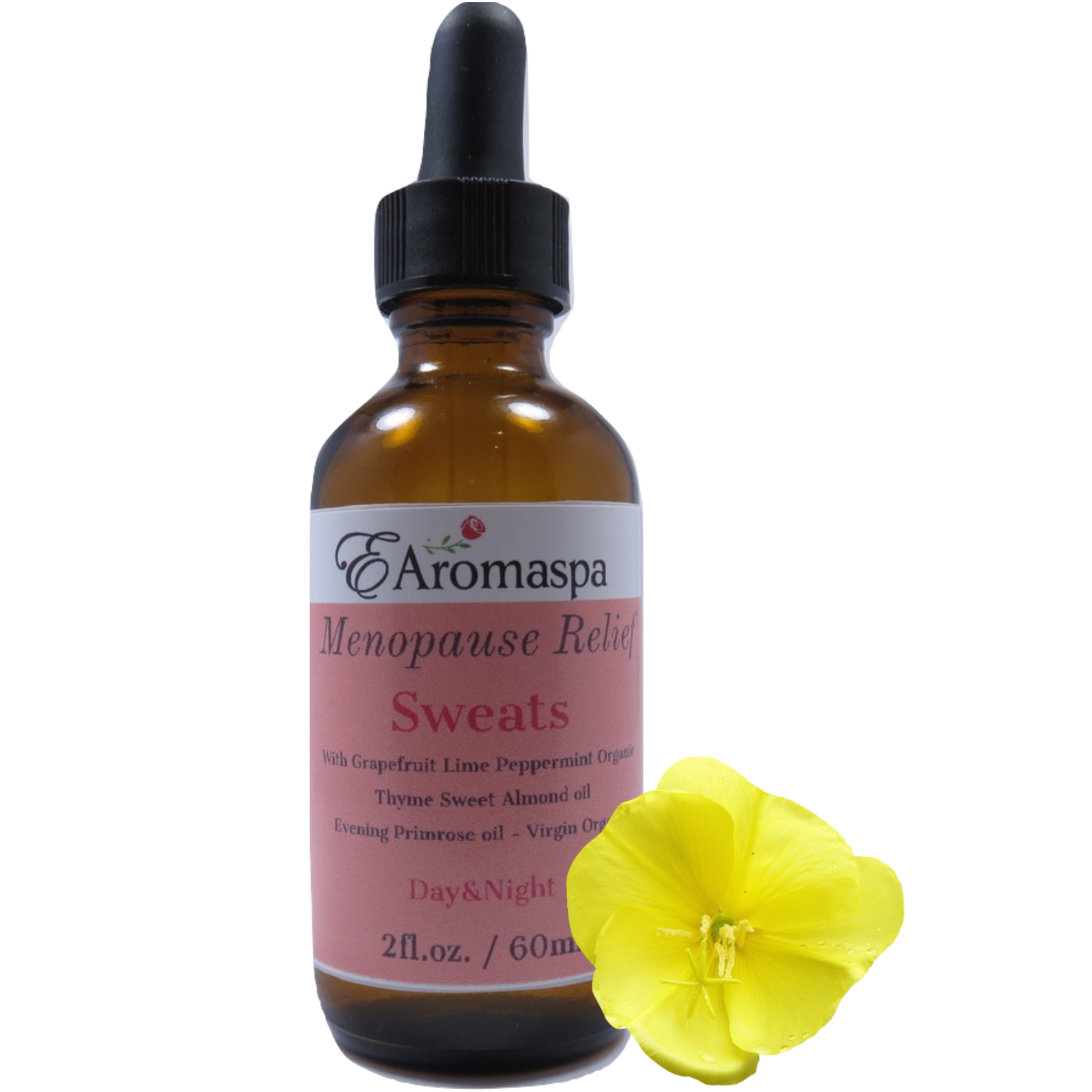 EAromaspa Menopause Day&Night Sweats Relief Oil, with Evening Primrose