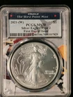 2021 (W) $1 1-oz T-2 American Silver Eagle PCGS MS70 FDOI West Point Frame