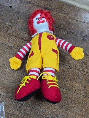   VINTAGE Ronald McDonald Doll - Hard Face, Synthetic Hair, & Tieable Laces