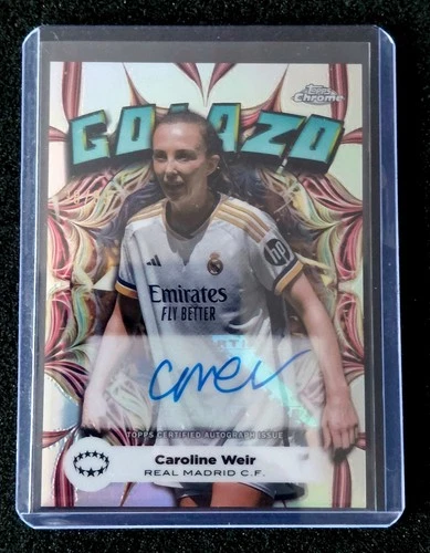 2023-24 TOPPS CHROME WOMEN'S UEFA CAROLINE WEIR GOLAZO AUTO REAL MADRID