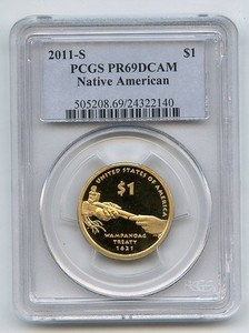 2011 S $1 Sacagawea Dollar PCGS PR69DCAM