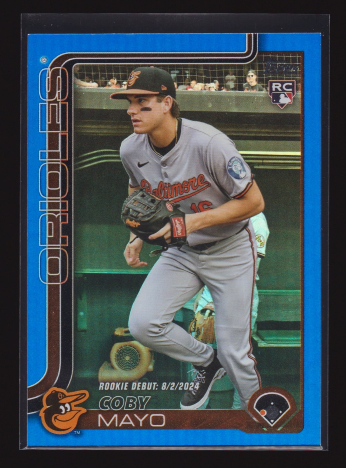 2025 Topps Update Series Coby Mayo RC Rookie Debut Blue Foil /150 #US282