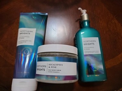 Bath & Body Works NORTHERN BRIGHTS Eucalyptus &  Pine Body Lotion, Wash, Scrub