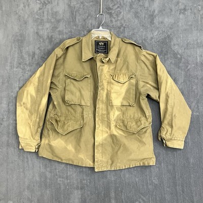 Alpha Industries M65 Field Jacket Mens 2XL Olive Drab Cotton Military MARKS