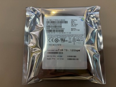Netapp X319A 7.68TB PM1643a MZILT7T6HALA-00AG3 12Gb SAS 108-00687 SSD Hard Drive