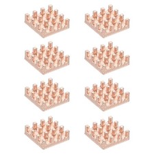 8 Pcs Copper Heatsink 9x9x3mm, Heat Sink Cooler Radiator for Raspberry Pi